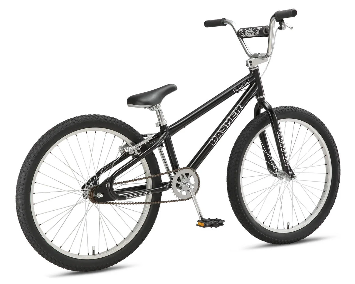 SE Bikes Basher 24" BMX Bike (20.4" Toptube) (Black Lightning) - view 3